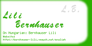 lili bernhauser business card